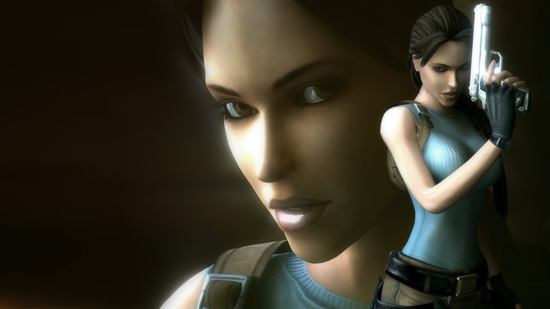 Lara Croft with pistol