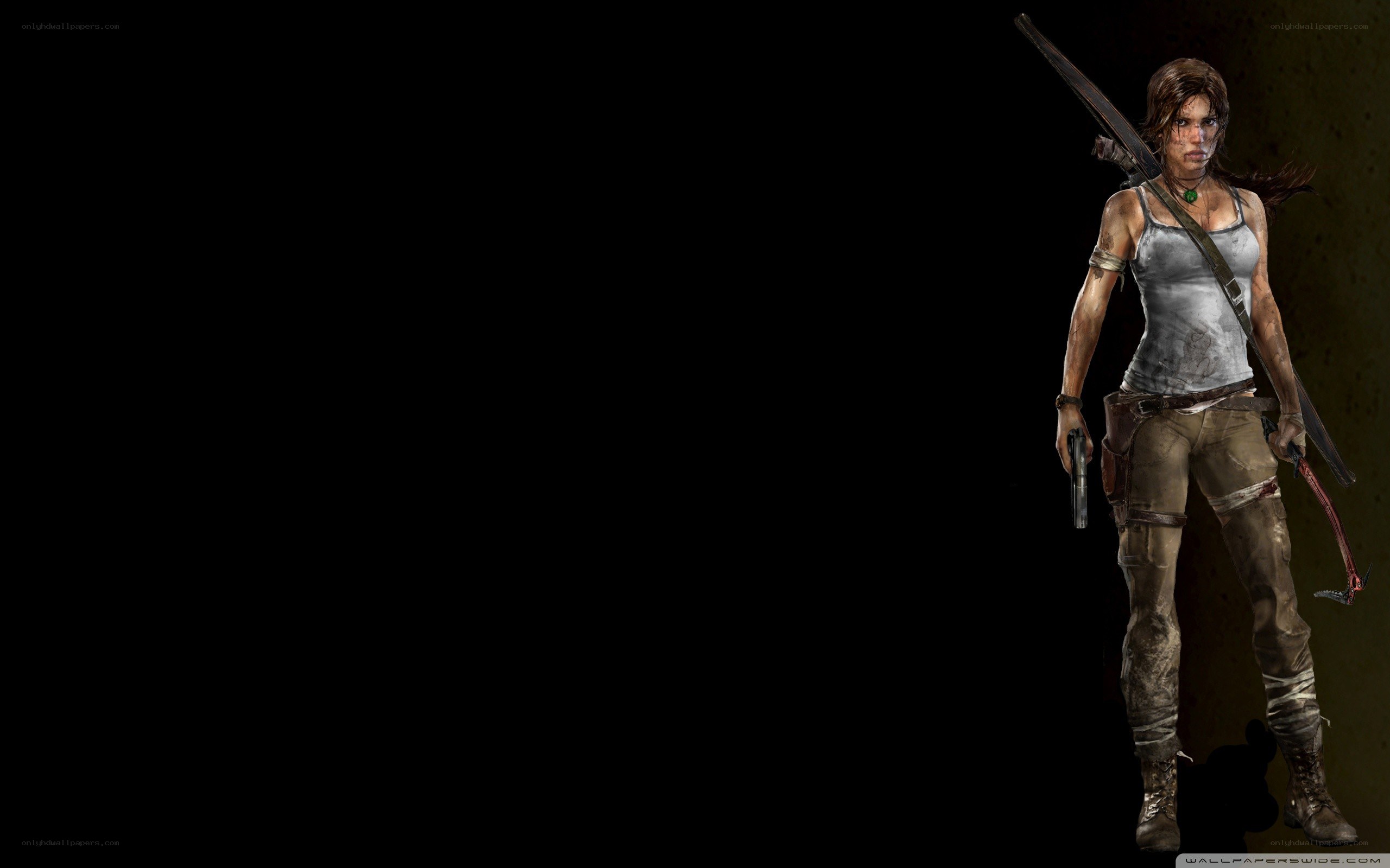 Lara Croft with weapons