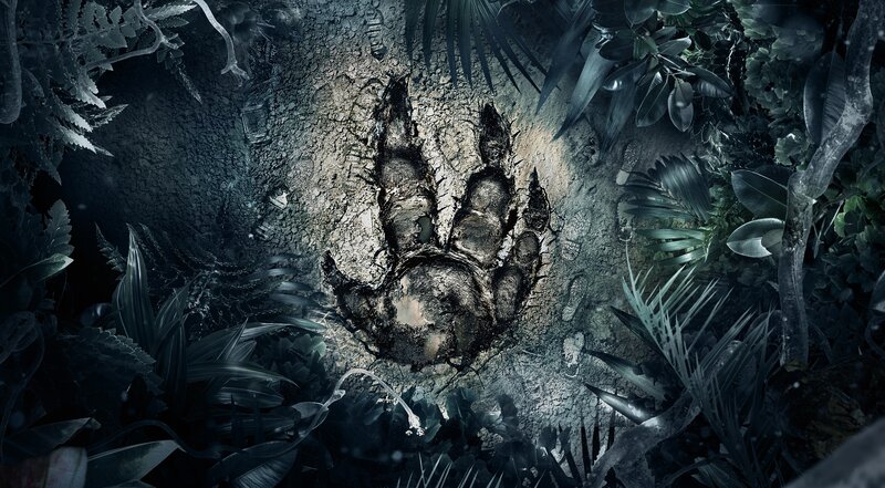 Large Animal Footprint — Black