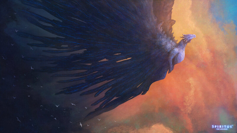 Large Bird with Blue Wings