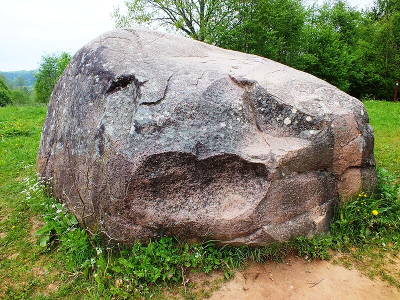 Large Boulder in Field — Green