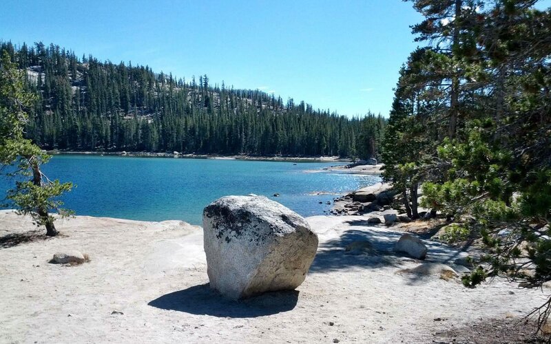 Large Boulder on Lake Shore