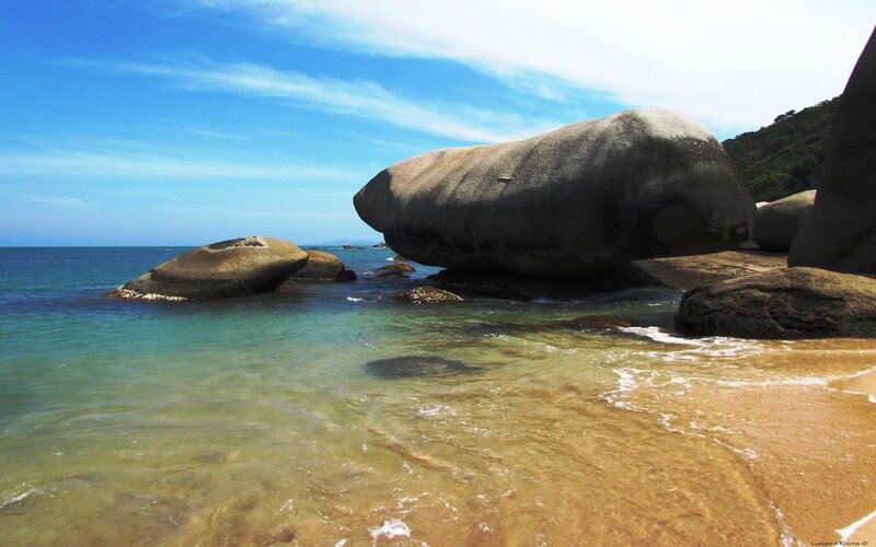 Large Boulders on Beach