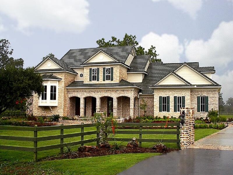 Large Brick House — Green, Serene