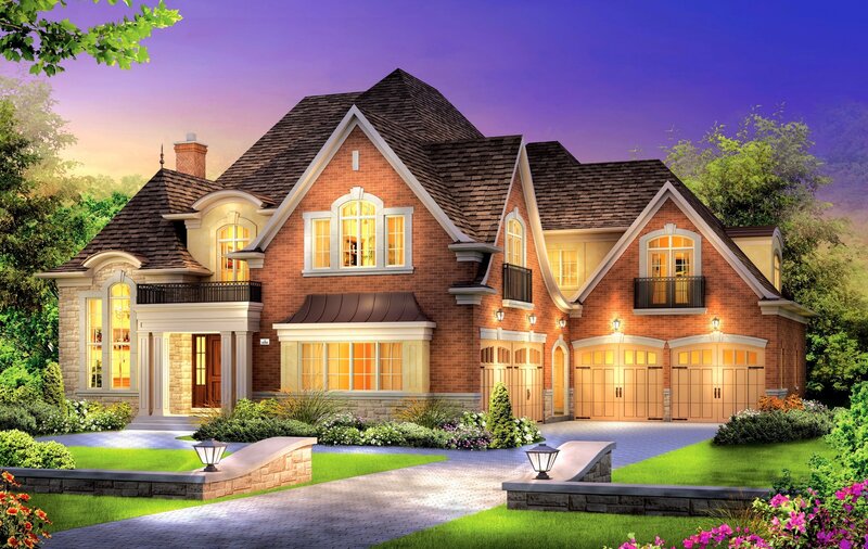 Large Brick House — Purple