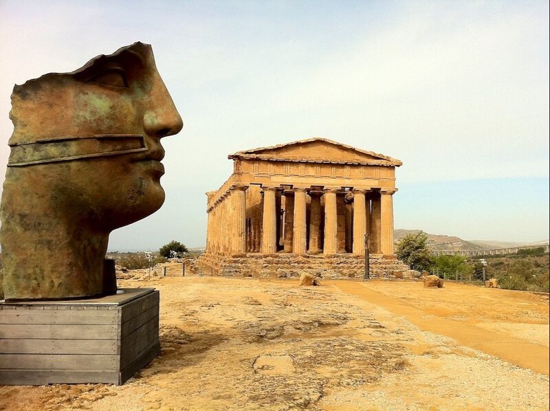 Large Bronze Head Sculpture