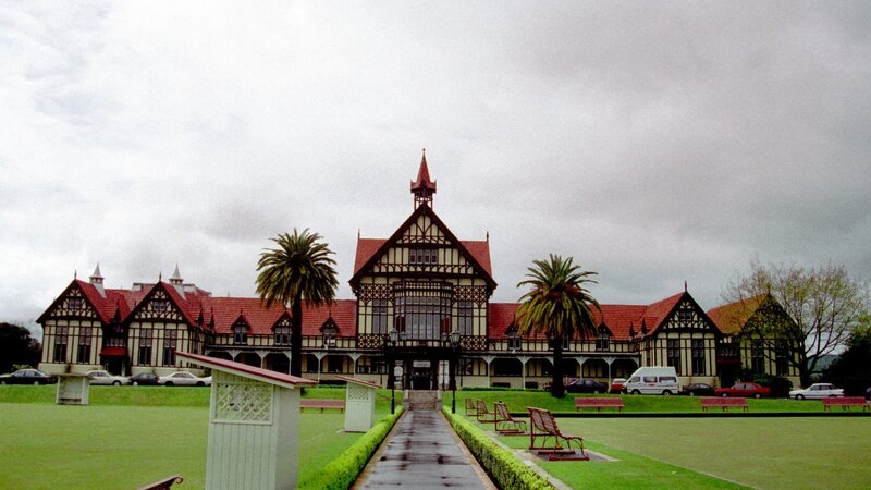 Large Building with Red Roof