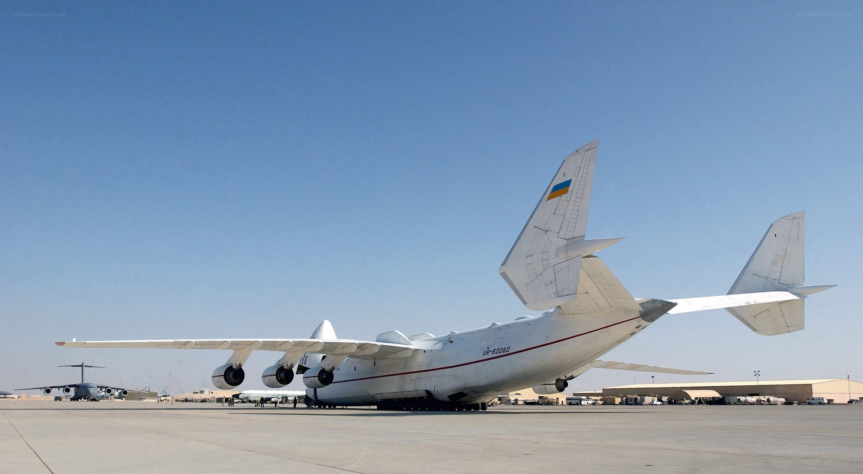 Large cargo aircraft on tarmac