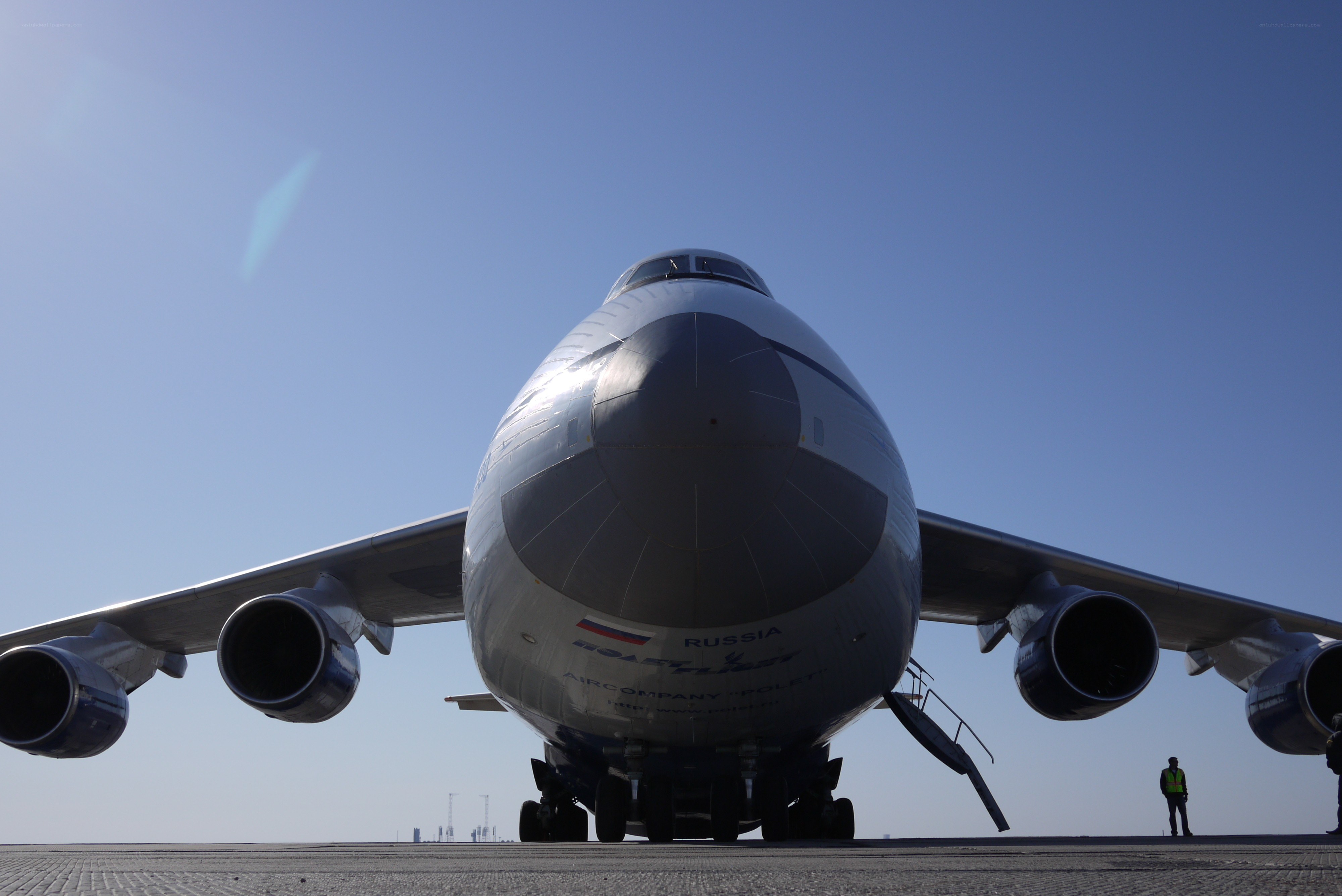 Large cargo plane on tarmac