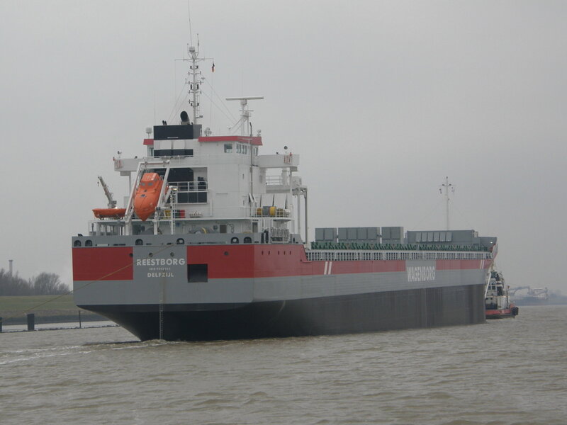 Large Cargo Ship — Gray