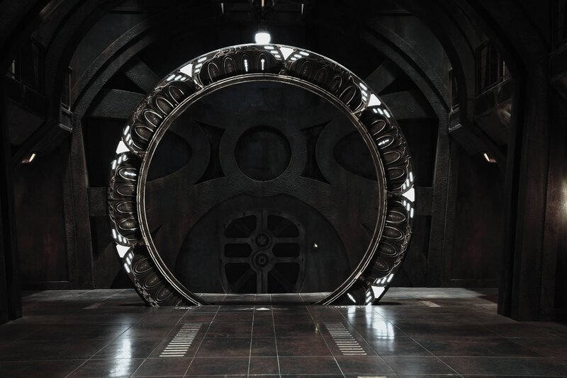 Large Circular Door — Black, Dark