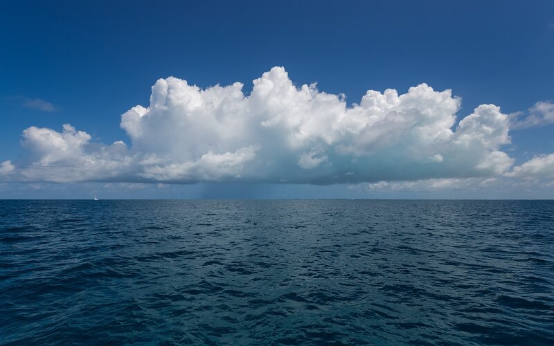 Large Cloud over Ocean — Blue