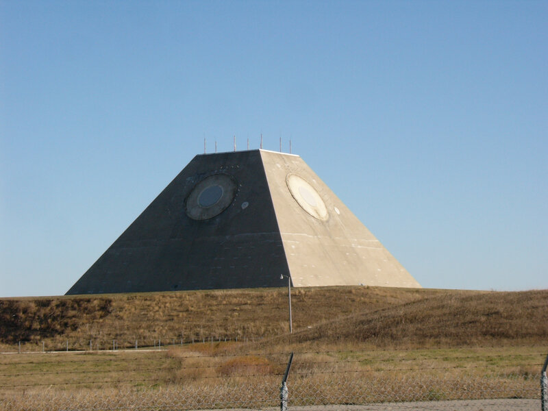 Large concrete pyramid structure