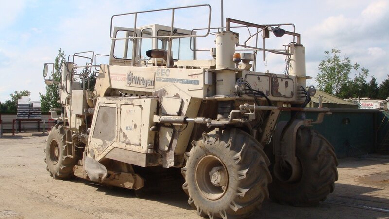 Large Construction Vehicle — White