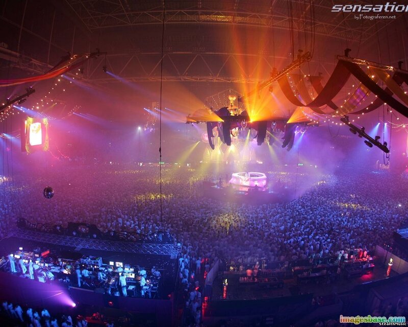 Large crowd at music festival