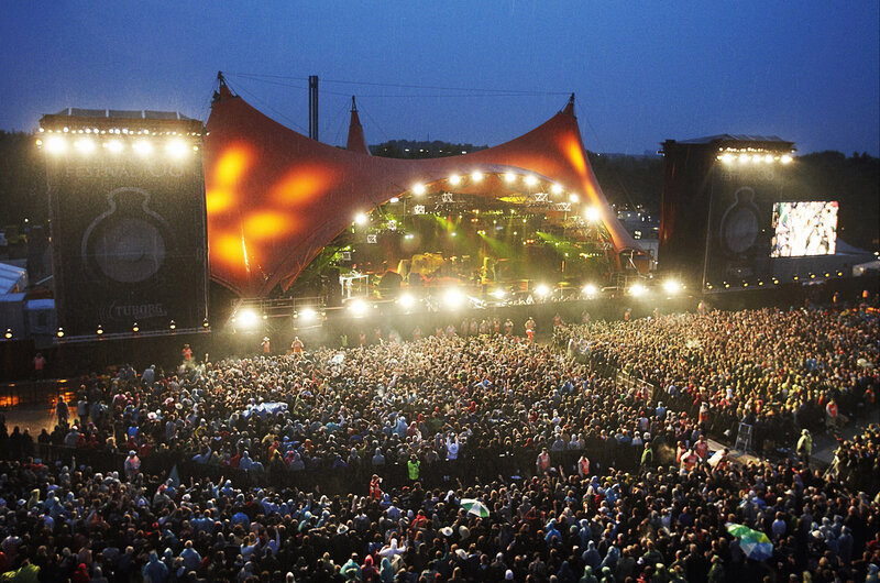 Large crowd at music festival