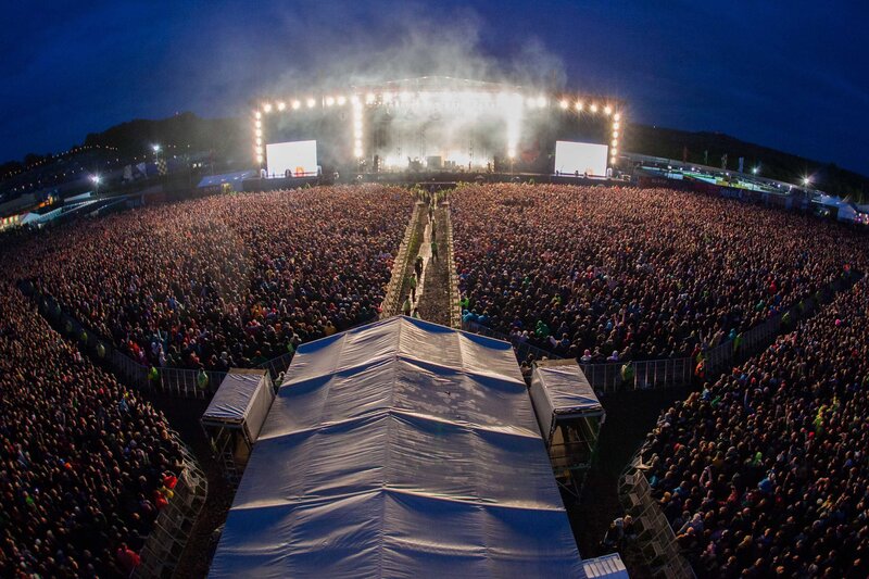 Large crowd at outdoor concert