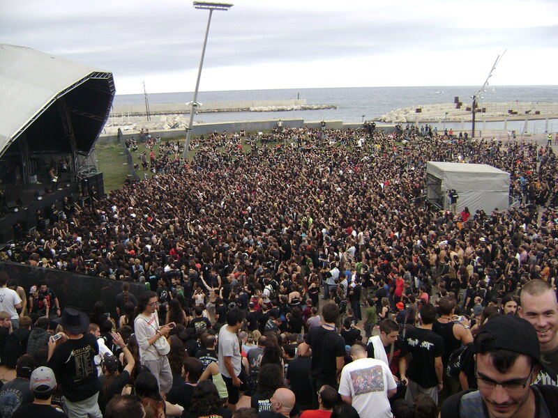 Large crowd at outdoor concert