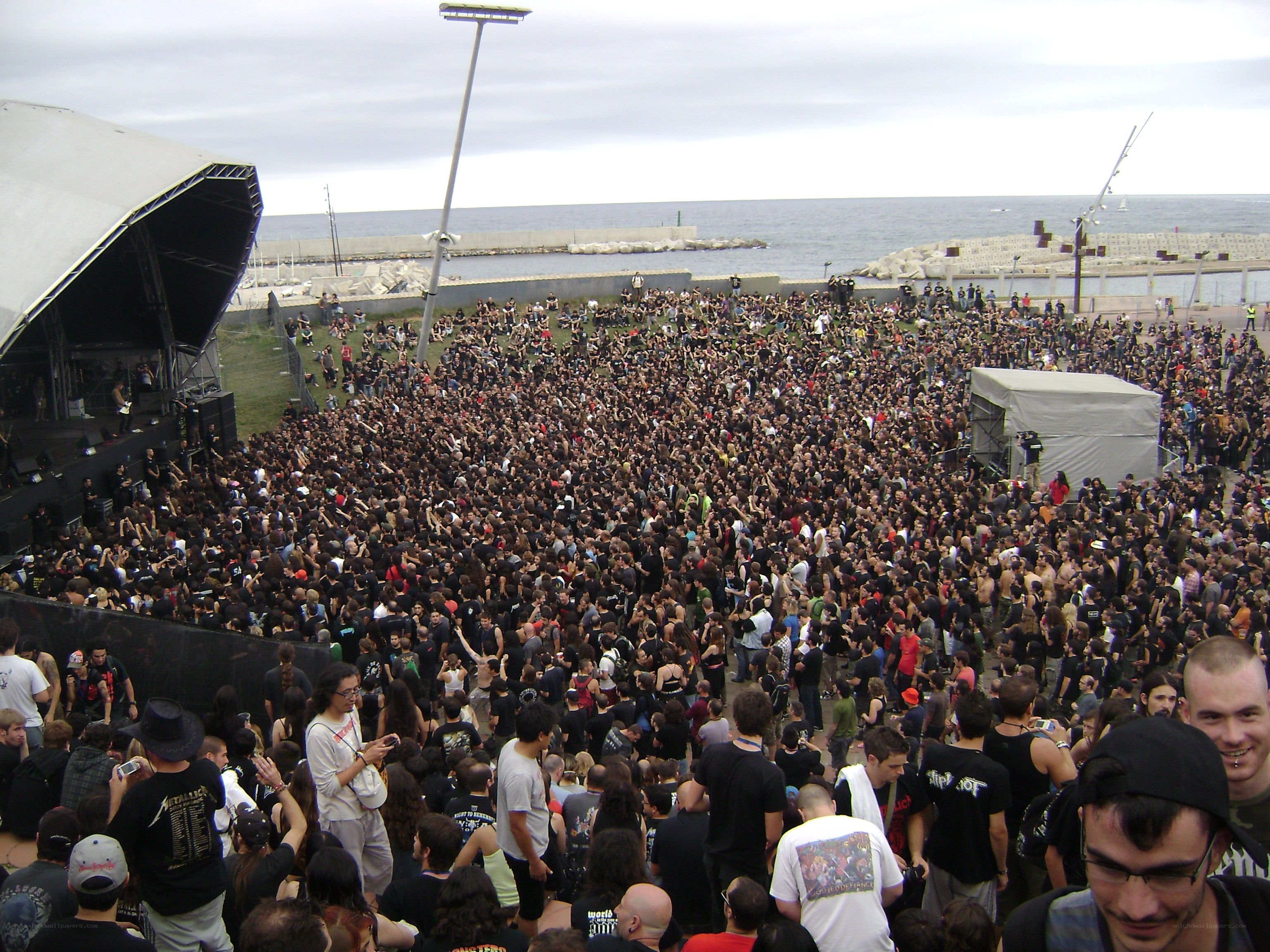 Large crowd at outdoor concert