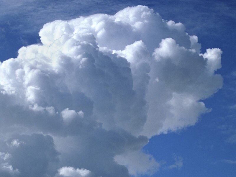 Large Cumulus Cloud — Blue, Serene