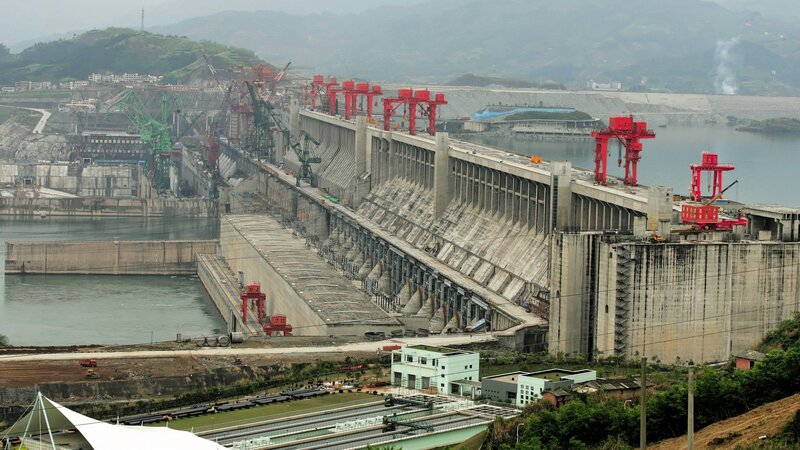 Large dam under construction