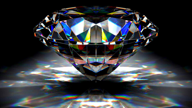 Large Diamond on Black
