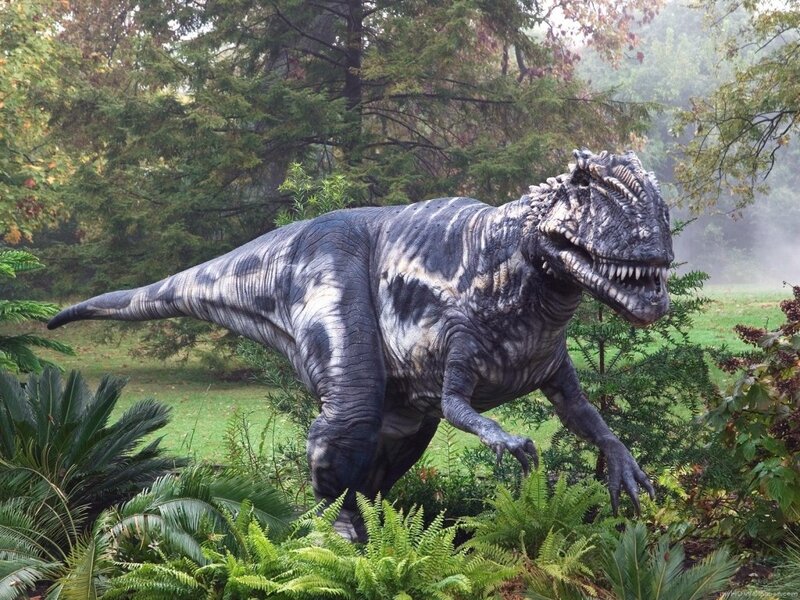 Large Dinosaur Statue — Green