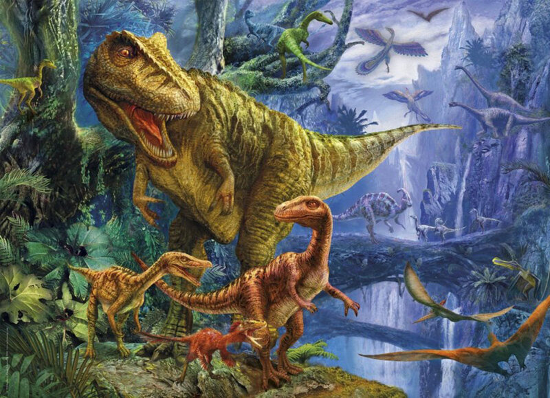Large Dinosaur with Juveniles