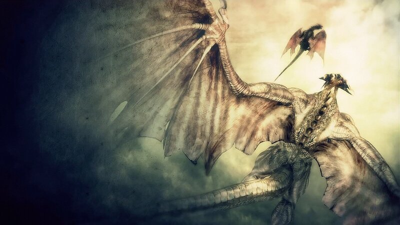 Large Dragon in Flight