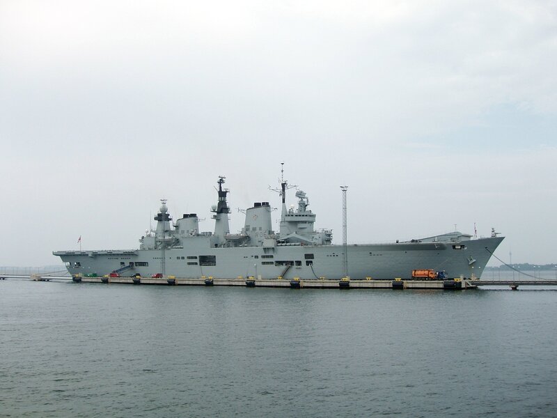 Large Grey Warship — Calm, Photograph
