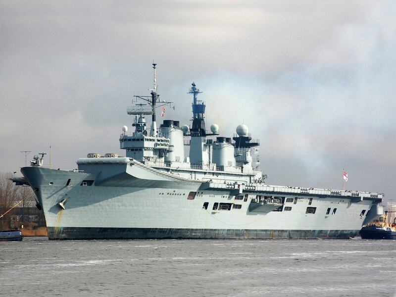 Large Grey Warship — Overcast, Photograph