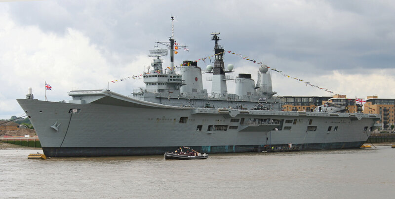 Large Grey Warship — Overcast