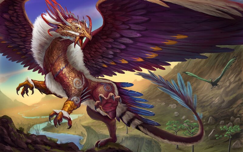 Large Griffin on Cliff