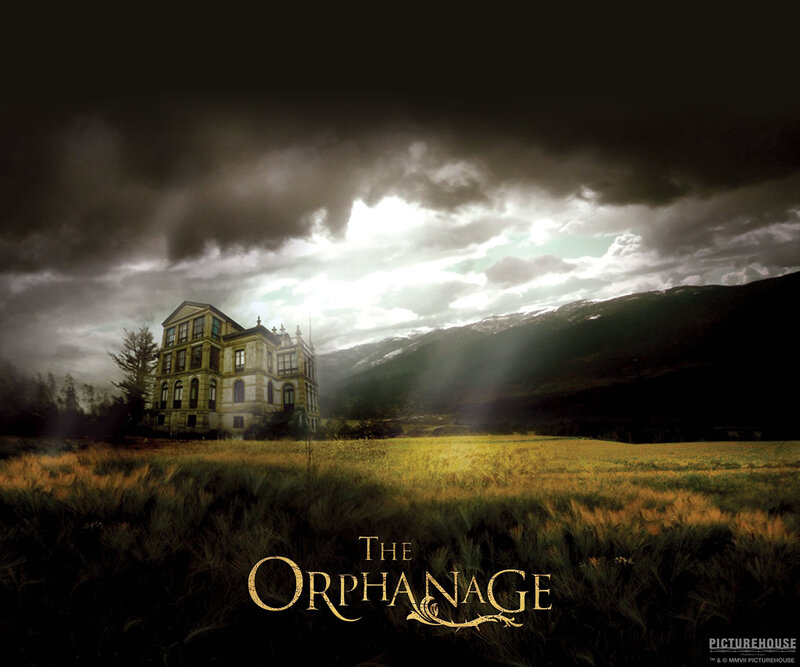 Large House in Field — Black