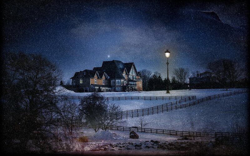 Large House in Snow — Blue