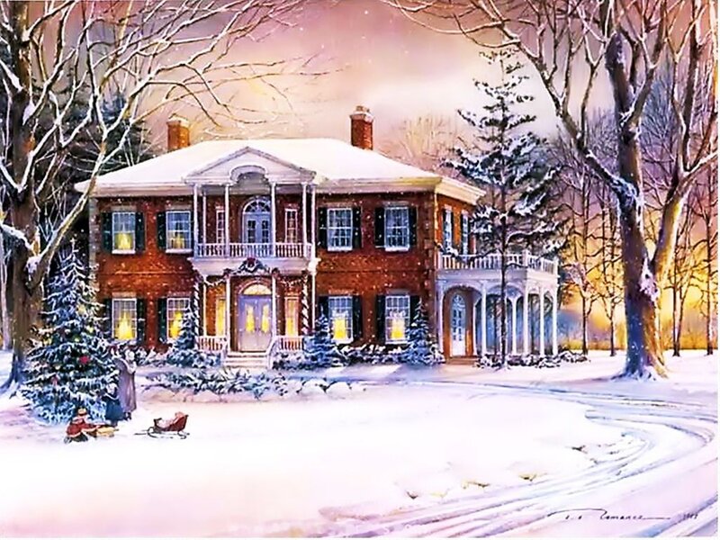 Large House in Winter