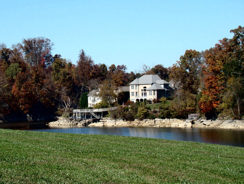Large House on Lake Shore — Green