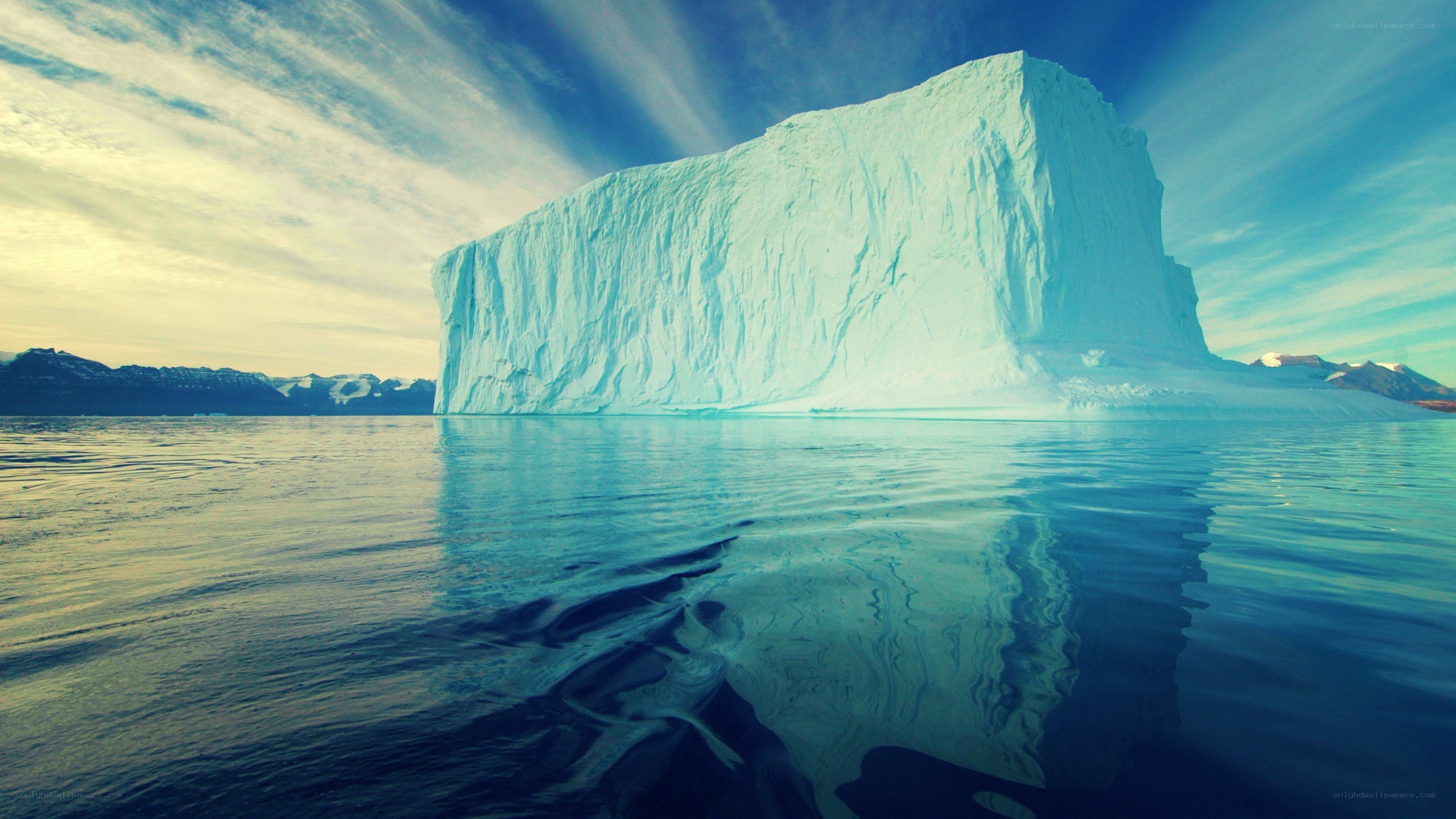 Large iceberg in calm waters