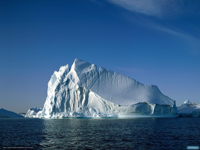 Large iceberg in calm waters