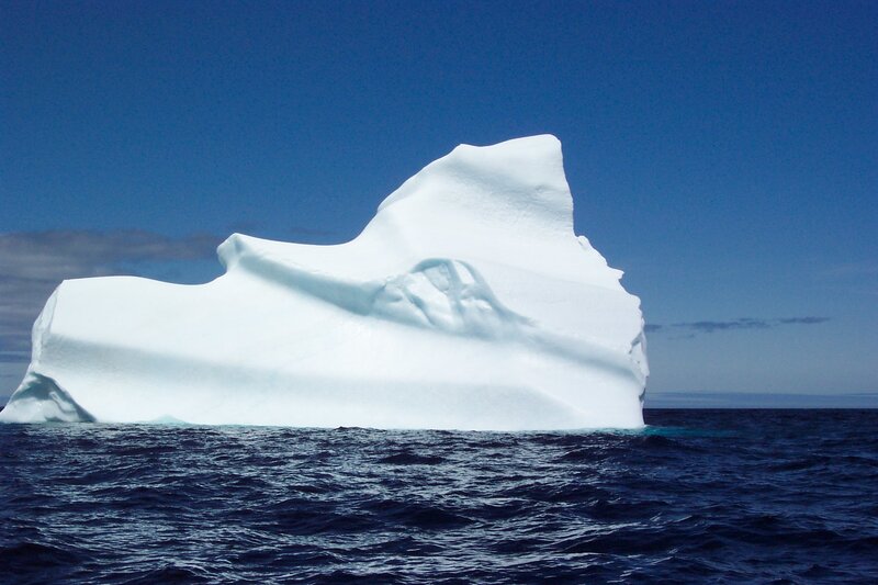 Large iceberg in open ocean