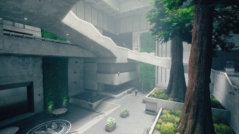 Large Indoor Courtyard