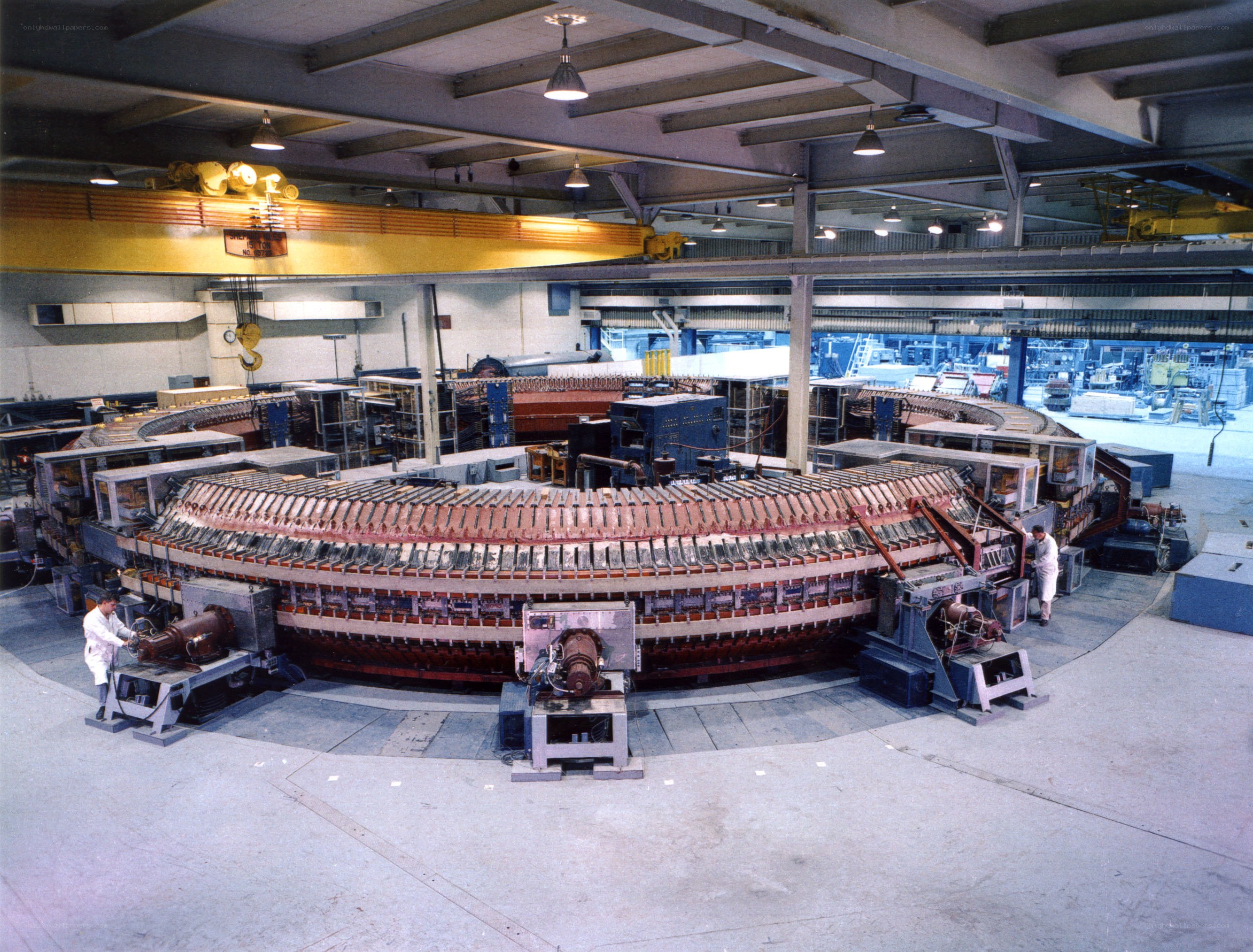 Large industrial machine in factory