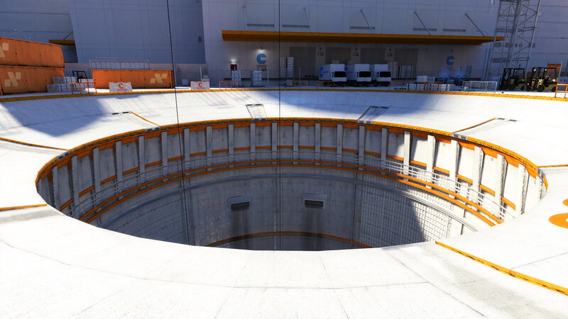 large industrial silo opening