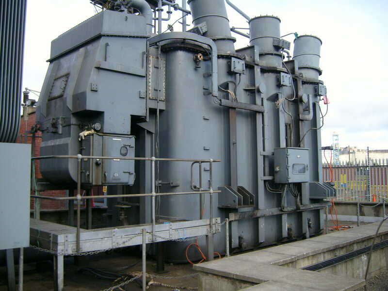 Large industrial transformer unit
