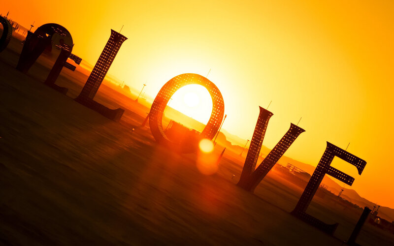 Large LOVE Letters — Orange