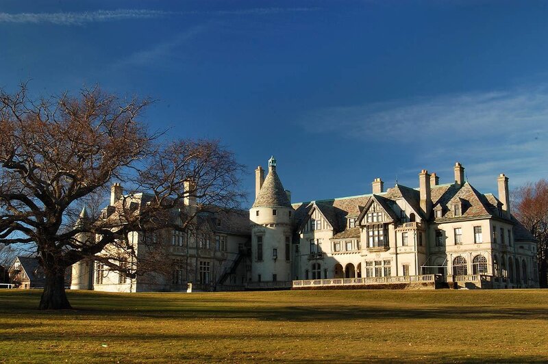 large mansion with a tower