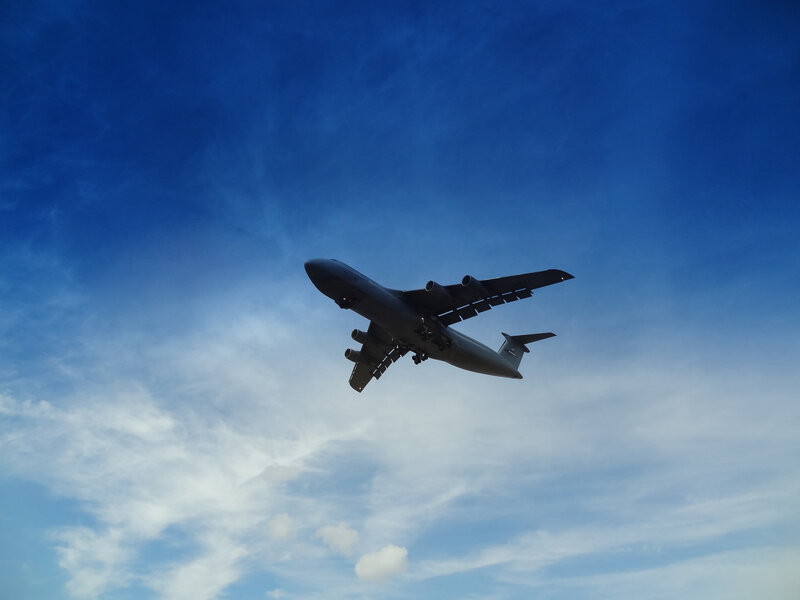 Large Military Transport Plane — Blue