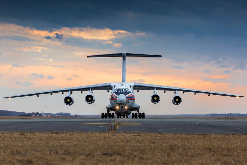 Large Military Transport Plane — Gray, Dramatic