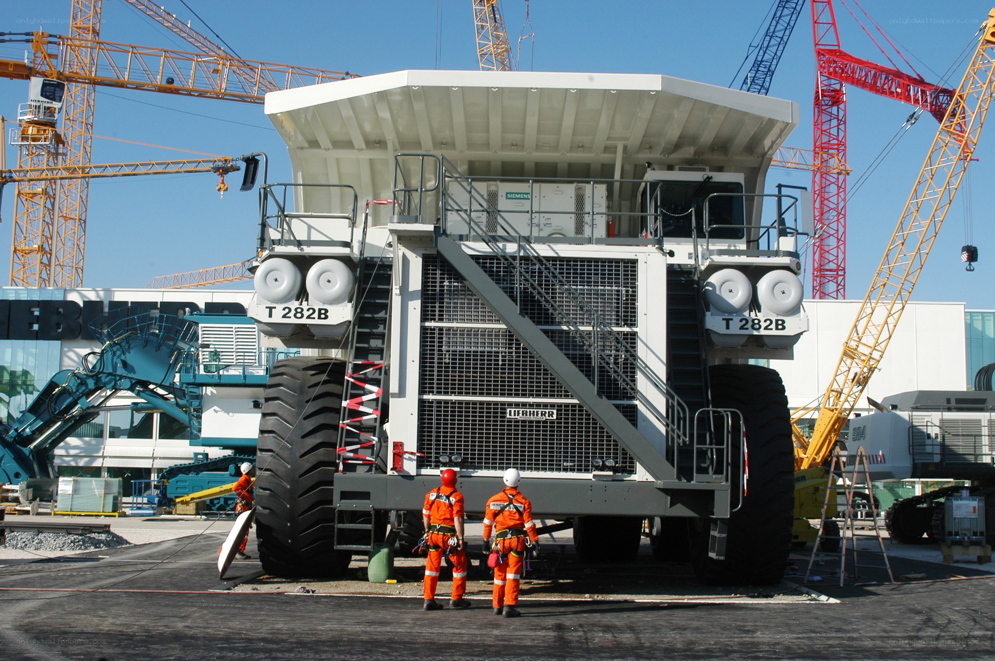Large mining truck at construction site