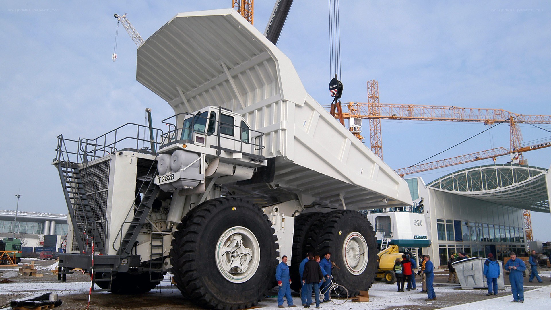 Large mining truck on display